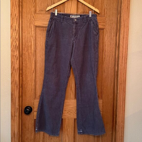 AMERICAN EAGLE Vintage 90s Y2K Corduroy Carpenter Pants Embroidered Hem Bootcut - Picture 2 of 14